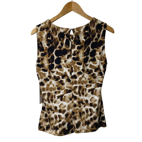Calvin Klein Women's Abstract Animal Print Sleeveless Blouse Size Medium NWT - Picture 2 of 8